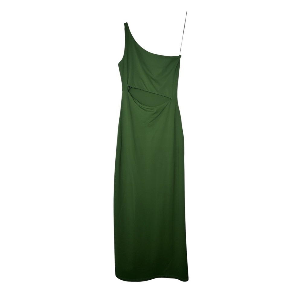 Susana Monaco One Shoulder Cut Out High Slit Maxi Dress Women's Medium Stretch